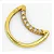 Piercing Torção Lua Cravejada - Imagem 1