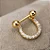 Piercing 2 em 1 Meia Argola 1 Fio Cravejado Frontal - Imagem 1