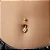 Piercing Bananinha Flor Cravejada - Imagem 1