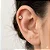 Piercing Reto Coração Zircônia 8mm Cravação Inglesa - Imagem 1