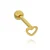Piercing Reto Coração Liso Vazado 1,2mm - Imagem 1