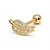 Piercing Folha Cravejada - Imagem 1