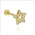 Piercing Estrela Vazada Cravejada - Imagem 1