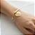 Pulseira Heringbone Pingente Coração Liso - Imagem 1