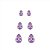 Triozinho Gota Zircônia Lilas - Imagem 1