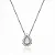 Colar Gota Zirconia Cristal Borda Cristal - Imagem 1