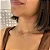 Colar Choker Corrente Coração Vazado Pingentes de Ponto de Luz Coloridos Soldados - Imagem 1