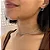 Colar Choker Corrente Coração Vazado Pingentes de Ponto de Luz Coloridos Soldados - Imagem 1
