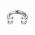 Piercing Ferradura 6mm 2 zircônias - Imagem 1