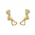 Brinco Earcuff Coração Vazado, Liso e Cravejado - Imagem 1