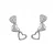 Brinco Earcuff Coração Vazado, Liso e Cravejado - Imagem 1