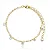 Pulseira Elo Redondo Pingentes Zircônias Cristais - Imagem 3