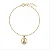 Pulseira Correntinha Pingente Nossa Senhora Oval Zirconia Azul - Imagem 1