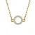 Choker Pingente Circulo Vazado Borda Cravejada com Zirconias Cristais - Imagem 1