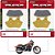 Jogo Pastilha Freio Dianteiro+Traseiro Harley Davidson Xl R Sportster 883/ Flhti Electra Glide Standard 1450 Valencia - Imagem 1