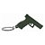 Chaveiro Belica Pistola em Polimero - Verde - Imagem 2