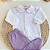 Conjunto Body Gola Bordada e Mijão Lilás - Imagem 2