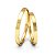 Par de Alianças de Ouro 18k Quadrada Delicada 2mm - Imagem 1