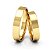 Par de Alianças de Ouro 18K Quadrada 4mm - Imagem 1