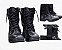Coturno Bota Militar Masculino Tático De Couro Legitimo Reforçado Costurado Com Zíper Ajustável - Imagem 1