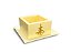 Jogo de Copo Massu Quadrado para Saquê – Grande | Creme com Dourado - Imagem 3