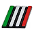 EMBLEMA ITALIA GRADE PARA-CHOQUE Argo/Cronos/Mobi/NovaStrada/Pulse/Palio/Toro - Imagem 1