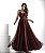 Vestido Longo Marsala em Tule com Alças Finas - Imagem 1