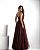 Vestido Longo Marsala em Tule com Alças Finas - Imagem 3