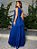Vestido Longo Azul Royal com Camadas e Brilho - Imagem 3
