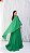 Vestido longo verde bandeira c manga única com capa TAM M - Imagem 1