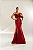 Vestido Livia Longo Vermelho Estruturado com Manga Única e Decote Assimétrico - Imagem 2
