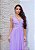 Vestido Longo Lavanda com Decote Profundo Recortes Laterais e Saia Fluida - Imagem 1