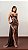 Vestido Longo Marrom Acetinado com Fenda - Imagem 1