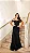 Vestido Longo Preto Ombro a Ombro com Fenda e Drapeado Elegante - Imagem 1