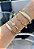 Bracelete relevo com banho de ouro 18k - Imagem 2