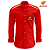 CAMISA MASCULINA MANGA LONGA FRENTISTA COR - VERMELHA - Imagem 2