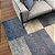Tapete Supreme Quadros 1,50X2,00M Azul-Bege-Cinza - Imagem 3