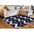 Tapete para Sala Renaissance Zig Zag 50 Preto 1,00X1,50M - Imagem 2