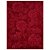 Tapete para Sala Realce Jardim 10 Vermelho 1,50X2,00M - Imagem 1
