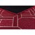 Tapete para Sala Funcional Corrente 10 Vermelho 1,00X1,50M - Imagem 3