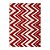 Tapete Classic Chevron 67 Bege-Vermelho 0,50X0,80M - Imagem 1