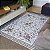 Tapete Sala Antiderrapante Floral Jasmin 03 Bege 2,00X2,50M - Imagem 1