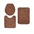 Jogo de Tapete Banheiro 3 peças Antiderrapante Classic Trigo - Imagem 2