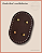 Fundo para Bolsa Oval com Bailarina - Café (12x18) - Imagem 2