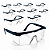 Kit 12 Óculos de Proteção Rio de Janeiro Jaguar Incolor - Imagem 1