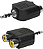 Adaptador conector P2 Macho para 2x RCA Fêmea Preto - Imagem 3