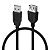 Cabo Extensor USB A Macho para USB A Fêmea com 1.5 Metros KAP-UN-1.5M Preto - Imagem 3