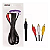 Cabo P2 4C+RCA 2M para Box e TV LE-1001 Lelong Preto - Imagem 4