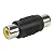 Emenda Adaptador RCA fêmea para RCA fêmea Para Alongar Cabos De Video Audio - Imagem 1