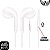 Fone de ouvido com fio LTOMEX A-07 3dB 32 ohms - Preto e Branco - Imagem 3